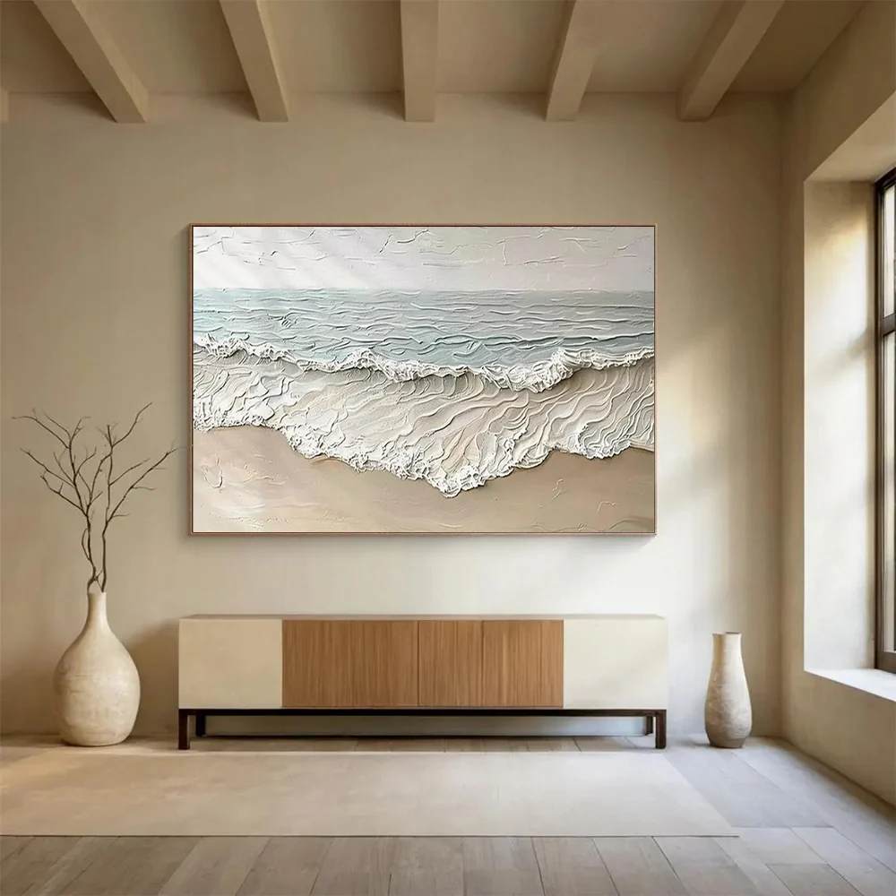 Beach_Waves_Coastal_Textured_Entryway_Abstract_Wall_Art_07JC7 wall art